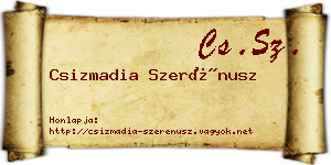 Csizmadia Szerénusz névjegykártya